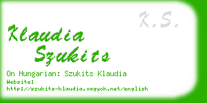 klaudia szukits business card